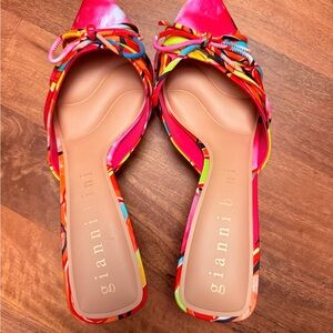 Gianni Bini Vibrant Pink and Red Heels